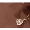 Chains Ins Fashion Luxury Petal Diamond Necklace For Women Temperament Gold Plated Chain Trendy 2022 Delicate Pendant