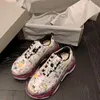 17FW Triple S Sneakers Men نساء أحذية عارضة أحذية كريستال أسفل الحذاء الحذاء الحذاء القديم أبي حذاء 2022