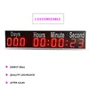 Large size 6-inch high character display red day, hour, minute and second countdown clock remote control semi outdoor