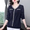 Höst 100% Bomull T-shirt Kvinna Långärmad Skjorta Loose Korean Style Oversized Woman T-shirt Plus Size Women Shirts 220408