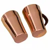 400ml 14 once Premium Quality Handmade Moscow Mule Mug Pure Red Copper Cofee Wine Beer Cup Bicchiere da latte per muli 220509