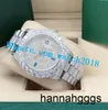 Luxury Watch Mens II 43mm 228349 116300 Ice Full Iced Vs Bigger Diamond Watch Automatic Fashion's Mettes pour hommes