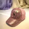 Ball Caps Moda Beyzbol Kapağı Yaz Kadın Örgü Sequin Aplike Visor Snapback Kadınlar Sıradan Nefes Alabilir Tasarımcı Ayarlanabilir top