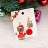 Kreatywny Kawaii Niedźwiedź Santa Claus Deer Asymetryczne Kolczyki Dla Kobiet Cute Snowman Baby Kolczyki Boże Narodzenie Biżuteria Nowy Rok Gifts G220312