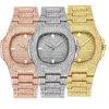2pcs/مجموعة أزياء فاخرة ساعة Rhontone للنساء Busins ​​Simple Stainls Steel Quartz Watch Relogio Maschulino