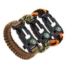 New Outdoor Survival Emergency Paracord Shackle Adjustable Buckle Handmade Paracord Link Climbing Rope Cord Women Homme Bracelets Camping RRDS1