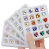 Set of 20Pcs Mix Sizes Different Shape Nail Art Decoration Colorful AB Iridescent 3D Crystals Diamonds Rhinestones Charms Gems Stones for Craft Jewelry DIY