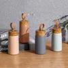 280 ml Yaratıcı Ahşap Tahıl 304 Paslanmaz Çelik Kupa Taşınabilir İçme Şişesi Vakum Su Kupası Sevimli Mini Tumbler Drinkware Özelleştirilebilir Desen Promtion Hediye