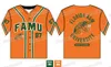 Xflsp GlaMitNess FAMU Florida AM University Baseball Jersey Rattlers Jerseys Men Women Youth Baseball Jerseys Any Name and Number Double Stitched