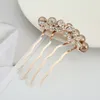 Rhinestone Pearl Hairpins Wedding Tiaras Bridal Headpieces Hair Combs Crystal Headband för Bride Princess Crown Tiara Partihandel