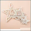 Decorative Flowers Wreaths Festive Party Supplies Home Garden 10/15/20Cm Tree Root Vine Christmas Star Wreath Decoration Accessories Weddi