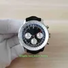 BLS Maker Top Quality Watches 43mm Navitimer BB01 Chronograph Working Leather Transparent Cal01 7750 Mouvement mécanique Automati8898933