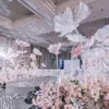 装飾的な花の花輪ウェディングプロップロードリードネットガーゼフラワーPVCポールシェルフヤーンスタンドエルパーティーステージレイアウトウィンドウディスプレイデコ
