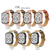 Bandes de montre de créateurs blanches pour Apple Watch Series 7 Band Strap Smart Watches S7 38MM à 45MM Universal Leather Bracelet Designers Smartwatch Watchs Straps AU USA UK CA