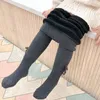 Babymeisjes leggings winter fleece warme panty broeken zwarte boog kinderen panty dikke knitt girl socks kinderkleding 8 10 j 220513