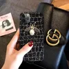 Black Rhinestones Luxury telefoonhoesjes voor iPhone Apple 13 Pro 12 Mini 11 Max X XS Shine Designer Back Cover Handmade Fashion Case Porotect Covers