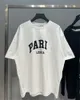 Marca de luxo Bale de alta qualidade oversize nc camisetas ia 22ss verão tee letra impresso casal de fenda paris oversized o t-shirt t-shirt