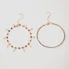 Kolorowy kryształowy kamienny łańcuch stóp Elegancki Pearl Ręcznie robione regulowane kostki dla kobiecych biżuterii zestaw biżuterii