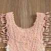 New Summer Baby Girl Tassel Sleeve Romper Jumpsuit Outfits0-24M G220521