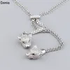 Donia Jewelry Luxury Necklace 유럽 및 미국 패션 표범 티타늄 미세한 지르콘 팔찌 귀걸이 4 피스 디자이너 연회 선물 상자