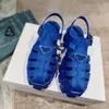 Nya designer Sandaler gummitjock Soled Gear Hollow Baotou Ladies Casual höjande Buckle Roman Tide Outdoor Beach Sandal Storlek 35-42