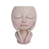 Girls Face Head Flower Floro Floro Contenitore succulento Provini in vaso figura decorazione da giardino Ornamento da tavolo nordico H5 2205274695001