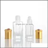 Bouteilles d'emballage Bureau École Entreprise Industrielle Verre Huile Essentielle Par Bouteille Octogonale Roll On L 6Ml 9Ml 12Ml Format Voyage Distributeur Dr