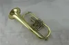 Brass body Gold lacquer Tone Bb Rotary Flugelhorn