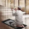 イスラムの祈りの敷物ポータブルカーペット編組マットジッパーコンパスブランケット旅行ポケットラグイスラム教徒崇拝ブランケットYHM497 HB3