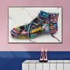 Schuhe malen moderne Graffiti Street Art Canvas Malerei Poster Print Wandkunst Bild für Wohnzimmer Wohnkultur framlos