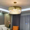 Light luxury crystal living room lamps chandelier modern home dining room bedroom lights duplex building hall villa chandeliers