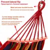 HooRu Portable Canvas Hammock Travelling Outdoor Picnic Wooden Swing Chair Camping Hanging Bed Garden Furniture with Backpack 220606