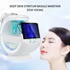 Portabel multifunktionell 7 i 1 syre jet hydromodermabrasion maskin Hudanalysator rengöring Aqua Peel Machine Blackhead borttagning ansiktsutrustning