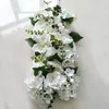 Dekorativa blommor kransar bröllopsfest dekoration konstgjord siden blommor diy ros hortensia centerpiecedecorative