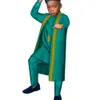 BintaRealWax Nouveau Africain Enfants Vêtements Ensemble À Manches Longues Cardigan Robe + Pantalon Garçons Tradition Casual Enfants Vêtements Ensembles Taille Personnalisée WYT640