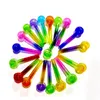 New Colorful Glass Oil Burner Pipes 4inch 30mm Ball Great Glass Pipe Dabber Smoking Tool Accessories High Quality