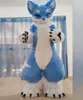 Długi futra Husky Dog lub Fox Mascot Costume Fursuit Halloween Suit Nowy