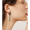 Hoop & Huggie Pairs Men's Women's Earrings Punk Black Gold Stainless Steel Hyposensitive Square Bar Drop EarringsHoop Kirs22