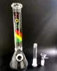 Limited Edition ZOB Hitman Glass Bong Hookahs Mini Bodem Beker Bong 10 "Rasta Color Water Pipes Ice Bongs 14.4 mm Gezamenlijke DAB Oil Rig Bubbler