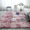 Large Size Tie-Dye Carpets for Living Shaggy Bedroom Plush Floor Door Mats Kids Room Faux Fur Rugs Soft Entrance Doormat