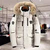 Top Quality White Duck Down Jacket Men Winter Fur Collar Warm Thicken Long Parka Windproof Warm White Coat Men Snowjacket 201126