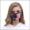Maschera bandiera americana Giorno dell'Indipendenza Antipolvere Stampa di moda Tessuto di seta del ghiaccio Lavabile Xd23428 Consegna di goccia 2021 Maschere firmate Housekee