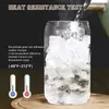 16 унций прозрачные замороженные сублимационные бланки пивные стеклянные кружки содовая банка в форме кофейных чашек со льдом с тумблерами бамбуковой крышки