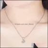 Pendant Necklaces Stars And Moon Charm Necklace Delicate Clavicle Gold Chain For Women Jewelry Mossanite Diamond Pendants Drop Deliver Dhuvy