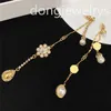 Luxury Fashion Earring Flower Earrings Hoop Earring With Pearl Women Dangle Chandelier Earings Sparkling Ear Cuff Dongjewelrys Necklaces