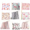 Baby Muslin Swaddle Deken Pasgeboren Bamboo Katoen Swaddling Digitale bedrukte bloemen Dierlijke badhanddoeken Infant Wrap gewaden beddengoed