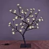 Luminárias LED Blossom Tree Branches Night Lights Crystal Table Lamps à beira da cabeceira Casamento de casas de casa Intendle Decoração H220423