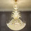 Big Luxurious K9 Crystal Chandeliers Lights LED LED American Modern Landelier European Art Deco Droplight Home Loft Hotel Iluminación interior Diámetro120 cm