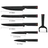 Stainless Steel Kitchen Knives Set Chef Knife Ceramic Peeler Slicing Nakiri Paring Tool Meat Cleaver Utility Tools