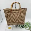 Vintage wiklinowe torebki bambusowe bambusowe torby rąk rąk rattan letnia torba plażowa duża słomka torba do kosza Big Tote torebki
